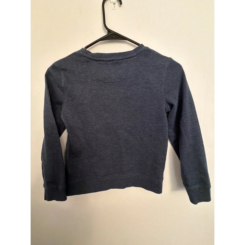 Buffalo David Bitton Sweatshirt Boys S 7-8 Navy Blue Excellent Heather Pullover